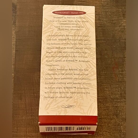 1996 Native American Barbie hallmark ornament - Picture 4 of 6